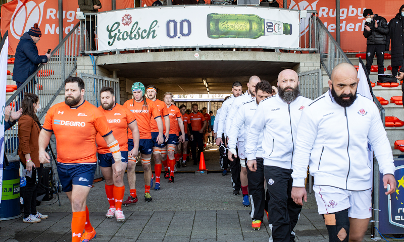 Opkomst Nederlandse rugbyers tijdens interland